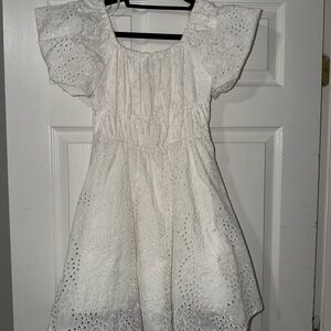 Francesca's Collections White Eyelet Mini Dress